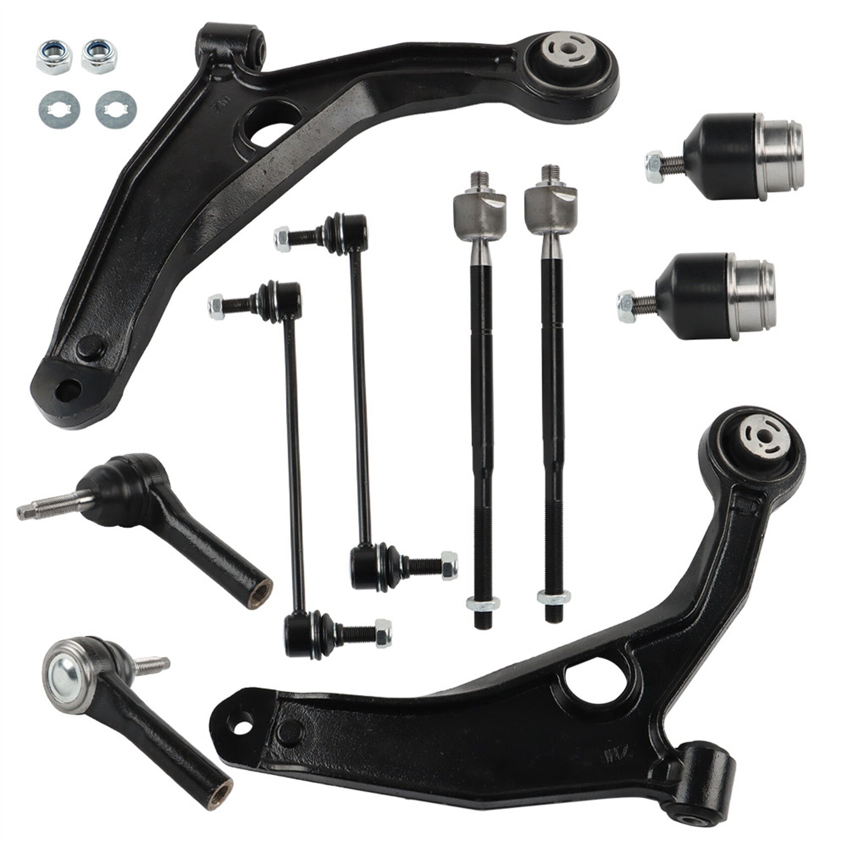 TOPPARTZ Lower Control Arm Tierod Sway Bar Ball Joint Kit Replacement for 2009-2015 Journey K641334 K641333