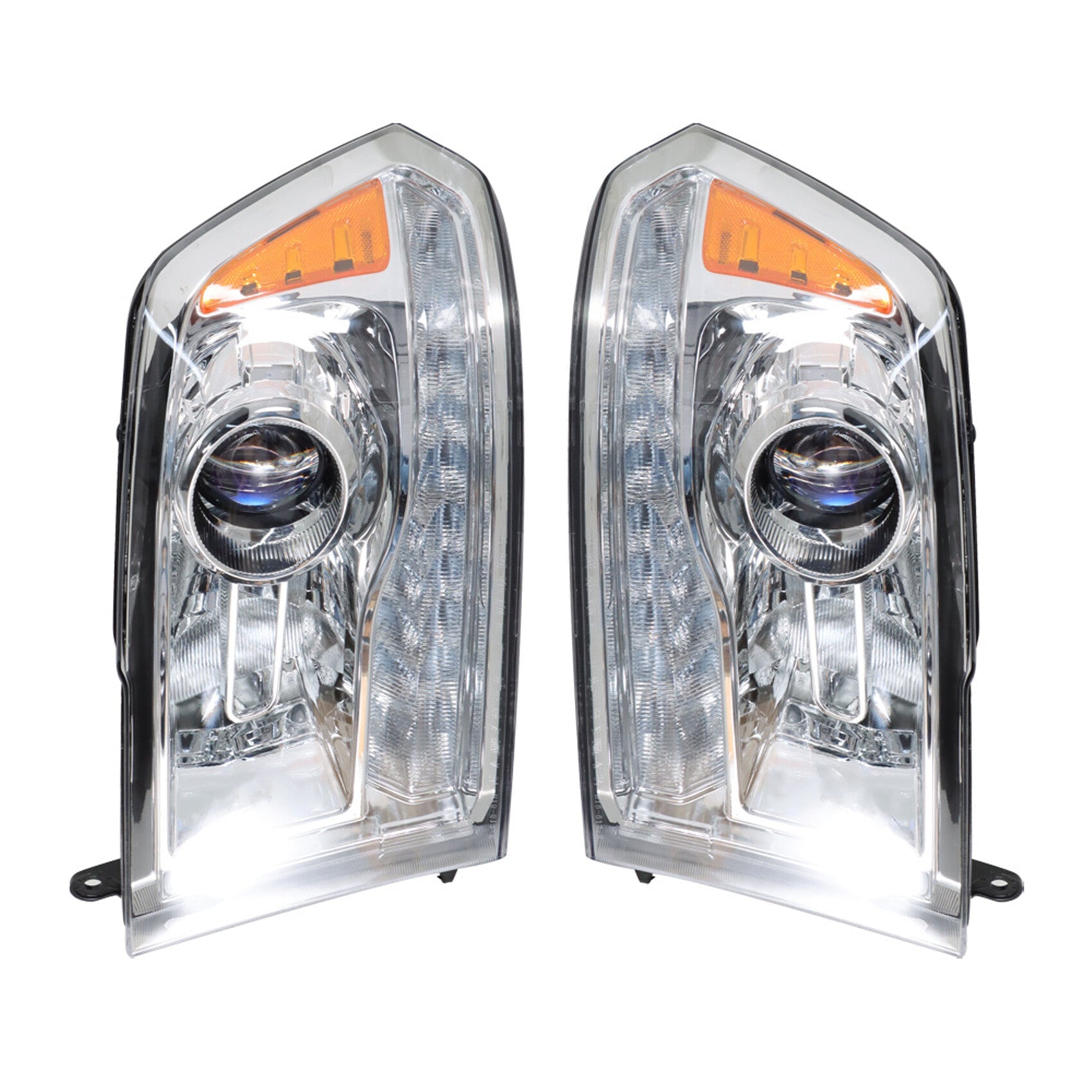 TOPPARTZ Headlights Assembly Replacement for Ram 2009-2018 1500 2500 3500 LED Tube Switchback Turn Signal Set - Passenger & Driver Side