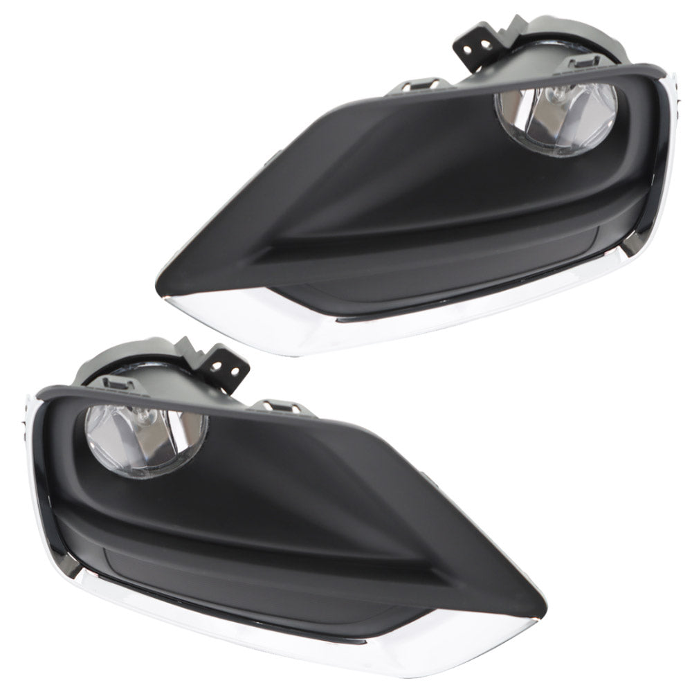 TOPPARTZ Front Bumper Left+Right Fog Light Assembly w/Switch For 17-19 Chevy Trax 4DOOR