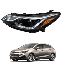 TOPPARTZ Headlight Assembly, Compatible Replacement for 2016-2019 Chevy Cruze Model w/LED DRL Halogen Projector Headlamp for Driver Side