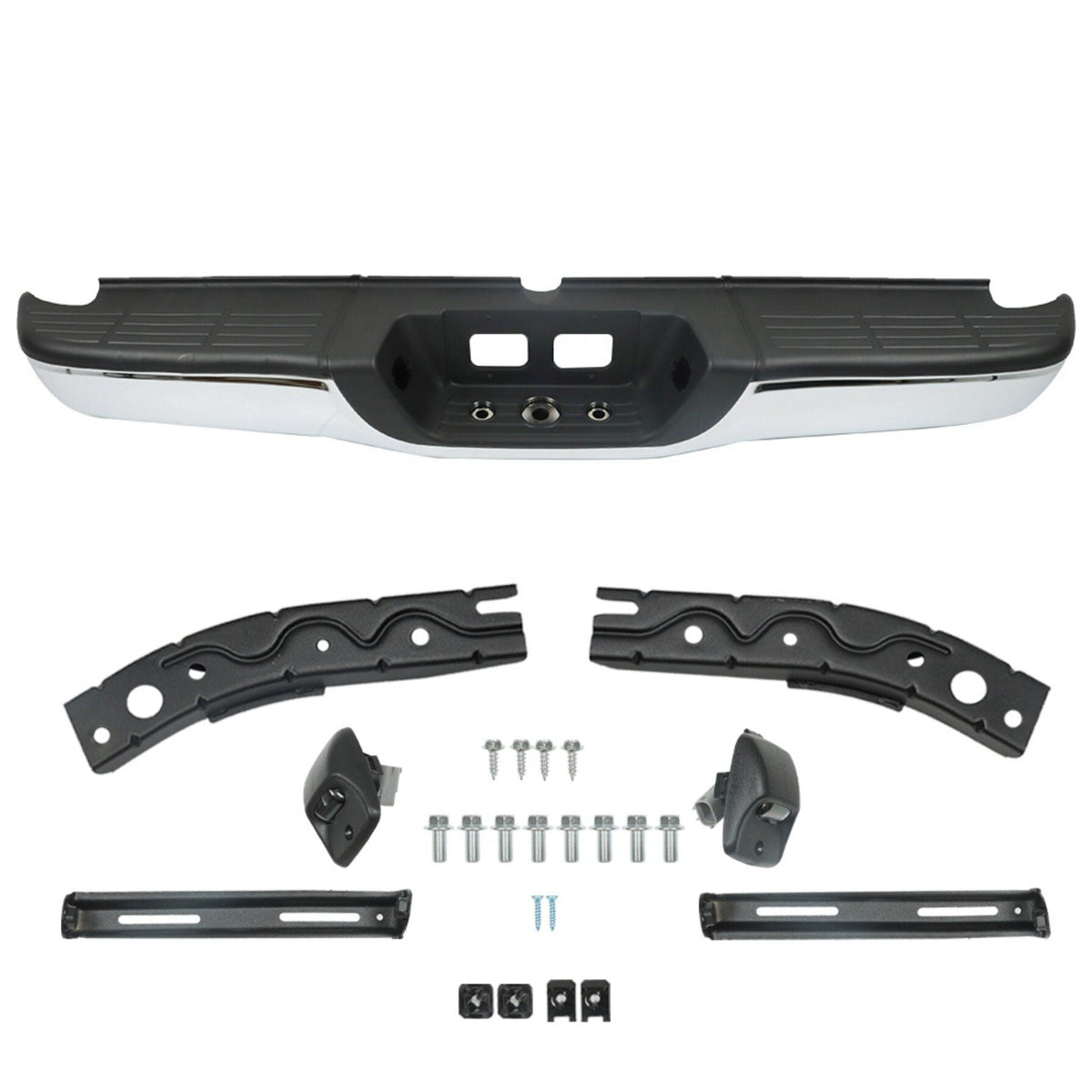 TOPPARTZ Chrome Steel Rear Step Bumper Assembly Replacement for 2000-2006 Toyota Tundra TO1103107