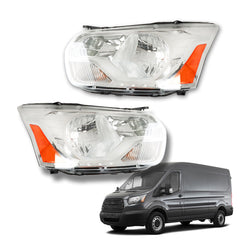 TOPPARTZ Headlight Assembly Replacement for Ford Transit 150 250 350 2014-2022 Headlights Set Driver ＆ Passenger Side