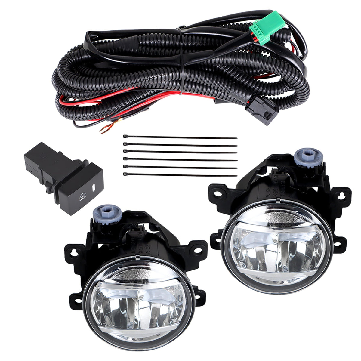 TOPPARTZ Fog Lights Assembly Replacement for 2022 Honda Civic with Bulbs Switch Wiring Kit