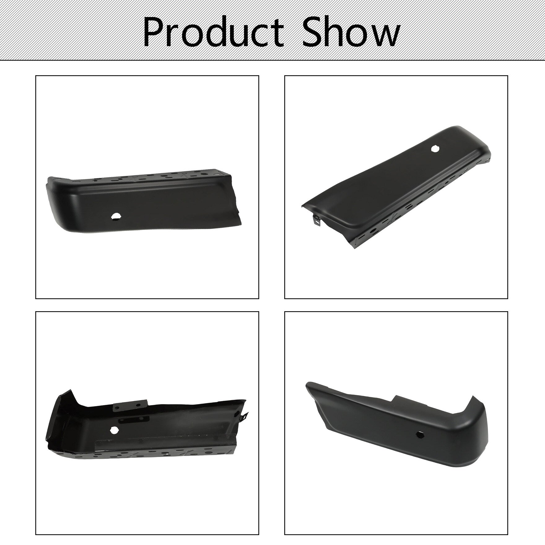 TOPPARTZ Primered Black Rear Left Bumper Face Bar with Parking Aid Sensor Holes Replacement for 2015-2020 F150 FO1102383