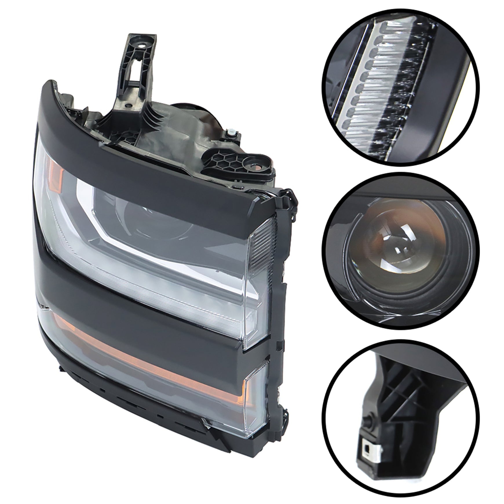 TOPPARTZ Model Headlights LED L&R Side Replacement for 2016-2018 Chevy Silverado 1500 / 2019 Silverado 1500 LD