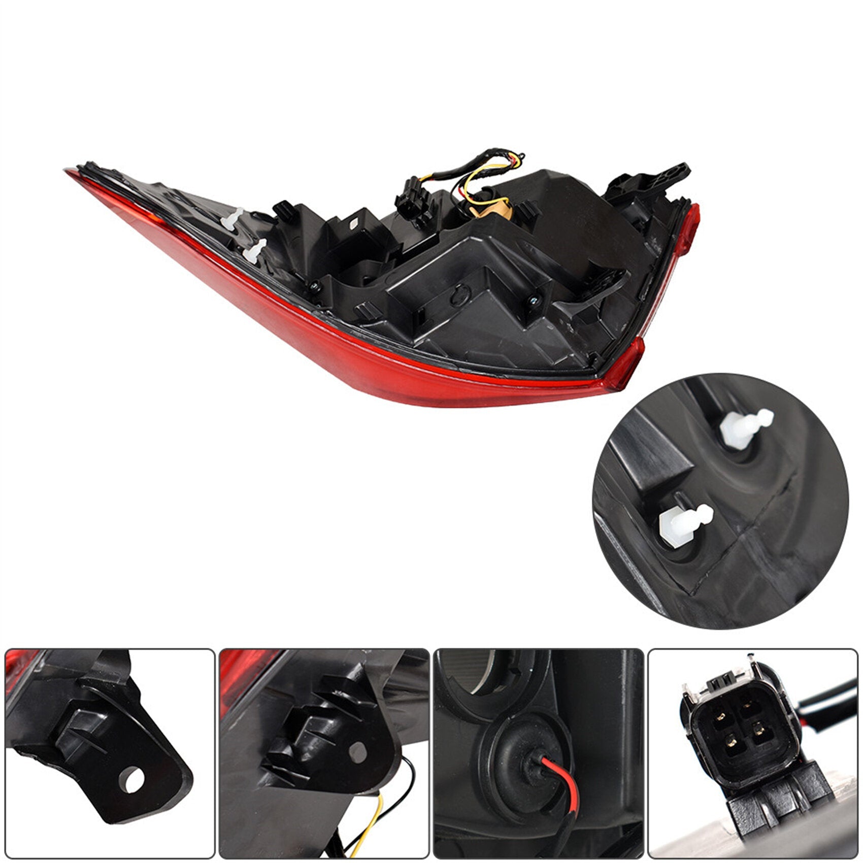 TOPPARTZ Driver Side Outer Tail Light Replacement for 2018-2021 Honda Accord Sedan Rear Brake Tail Lamp Assembly LH Left Side 33550TVAA01 HO2804118