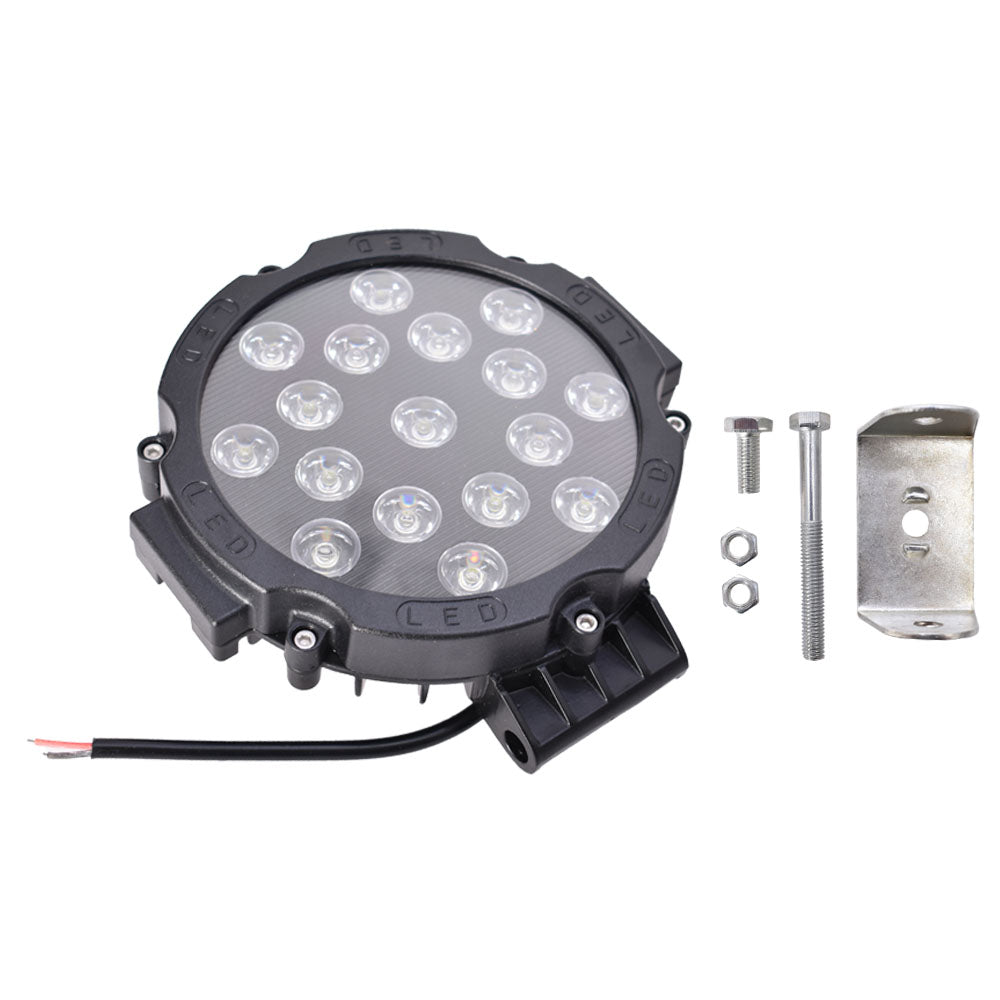 4x 7 Inch LED Pods Work Light Bar Red Round Driving Fog Headlight Truck Off Road