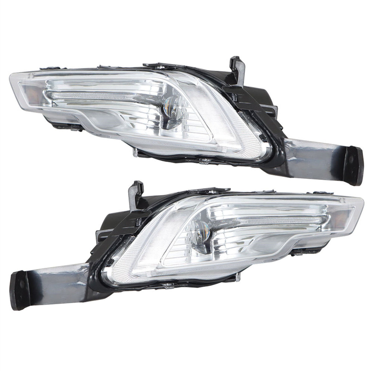 TOPPARTZ Fog Lights Assembly Replacement for 2017 2018 Ford Explorer Fusion Clear Lens Left+Right Side (Passenger & Driver Side)