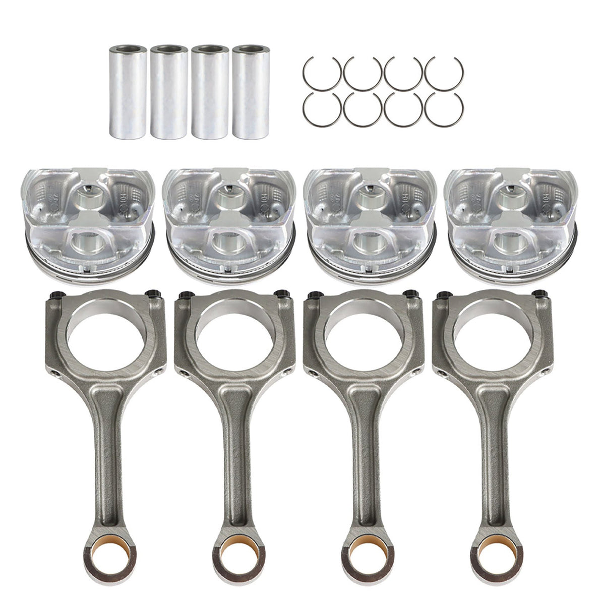 TOPPARTZ 4 x Connecting Rod Piston Kit 23040-2G200 23410-25201 Replacement for 2011-2019 Hyundai Sonata Sorento Optima 2.4L