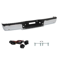 TOPPARTZ Chrome Rear Bumper Assembly with Park Assist Sensor Holes Replacement for 2006-2008 F-150 8L3Z17906C FO1103138