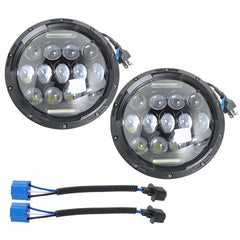TOPPARTZ LED Headlights Headlamps 7 Round Daytime Running Light Replacement for Jeep Wrangler JK TJ LJ CJ Wrangler