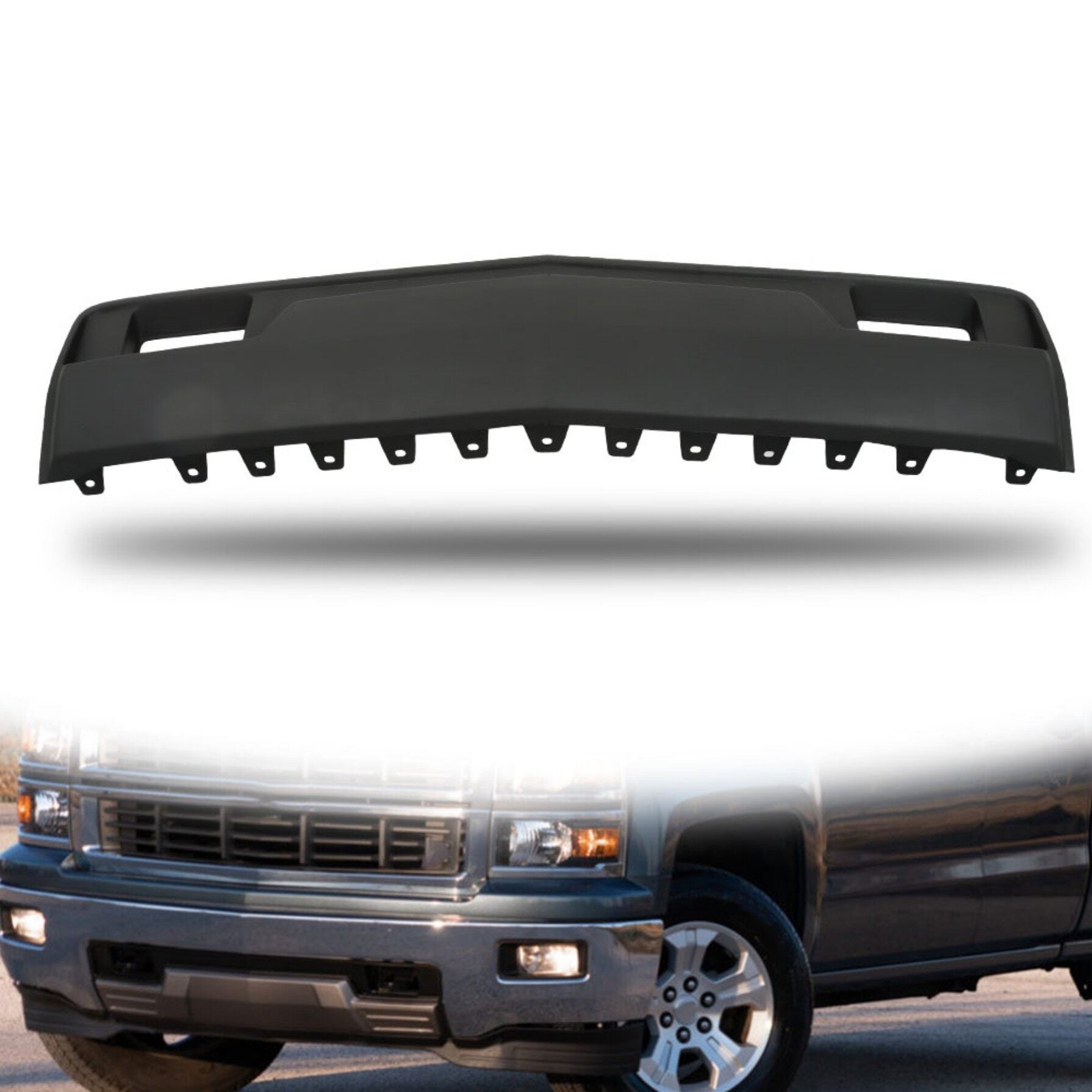 TOPPARTZ Front Bumper Filler Panel Replacement for 2014 2015 Silverado 1500 with Tow Hook without Impact Bar Skid Plate 22944860 GM1087255