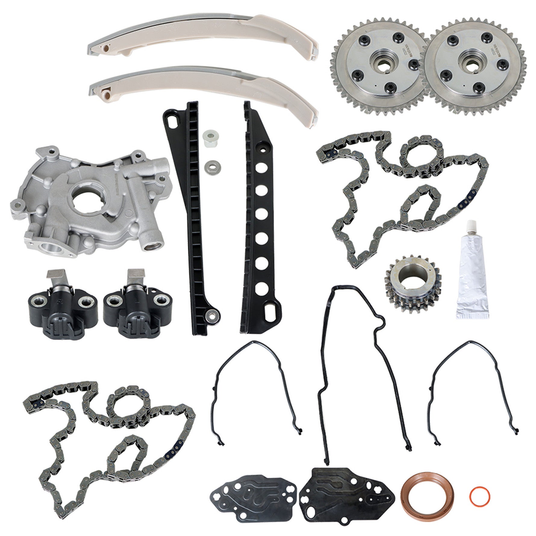 TOPPARTZ Timing Chain & Oil Pump Kit TK4173VVT Replacement for Ford Expedition F150 F250 F350 Lincoln Navigator 5.4L