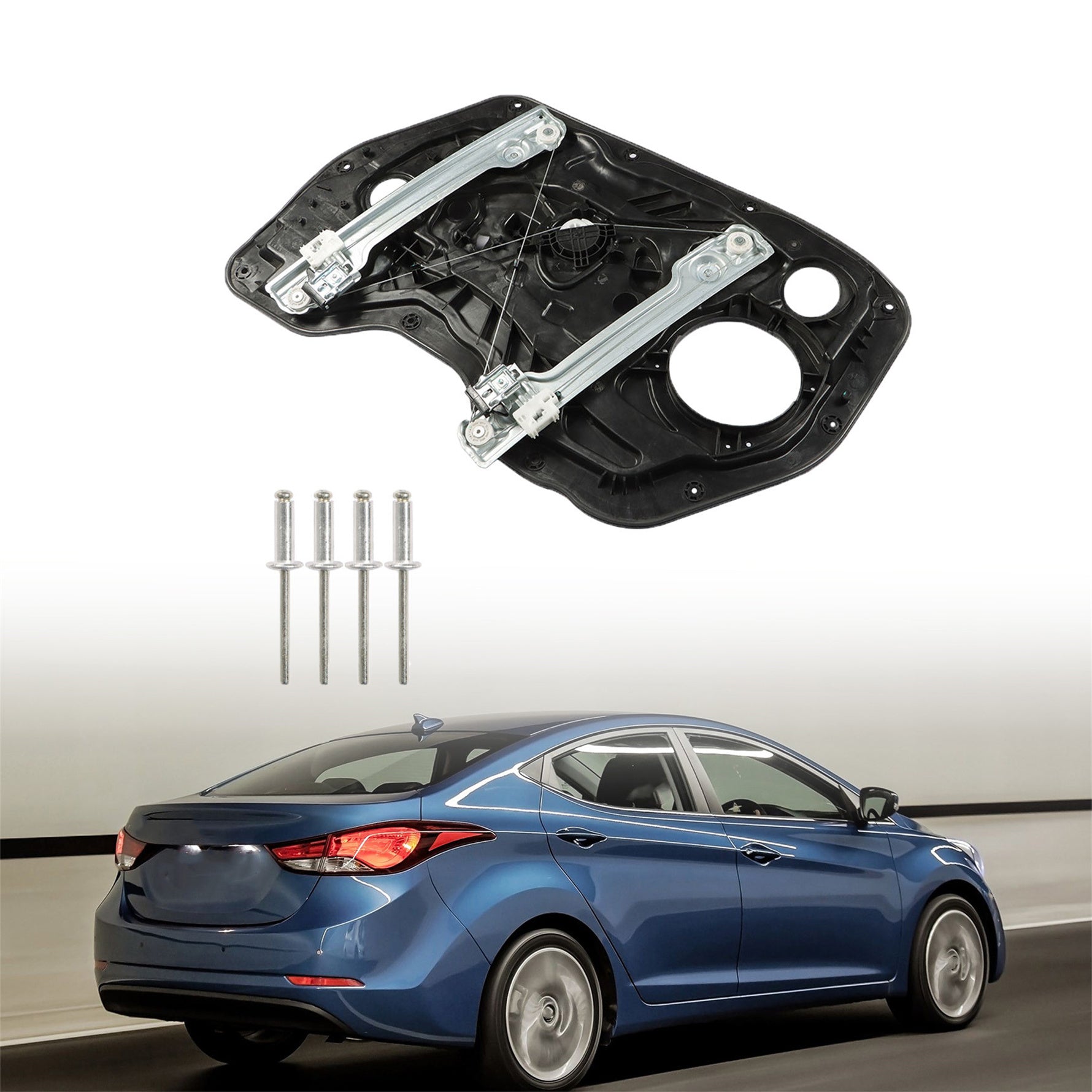 TOPPARTZ Front Left Driver Side Power Window Regulator with Motor Replacement for 2011-2016 Hyundai Elantra Sedan 824713Y010 82471-3Y010