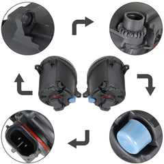 TOPPARTZ LH&RH Side Fog Lights Lamps Pair w/Switch+Wiring Kit For 2015 2016 Toyota Yaris