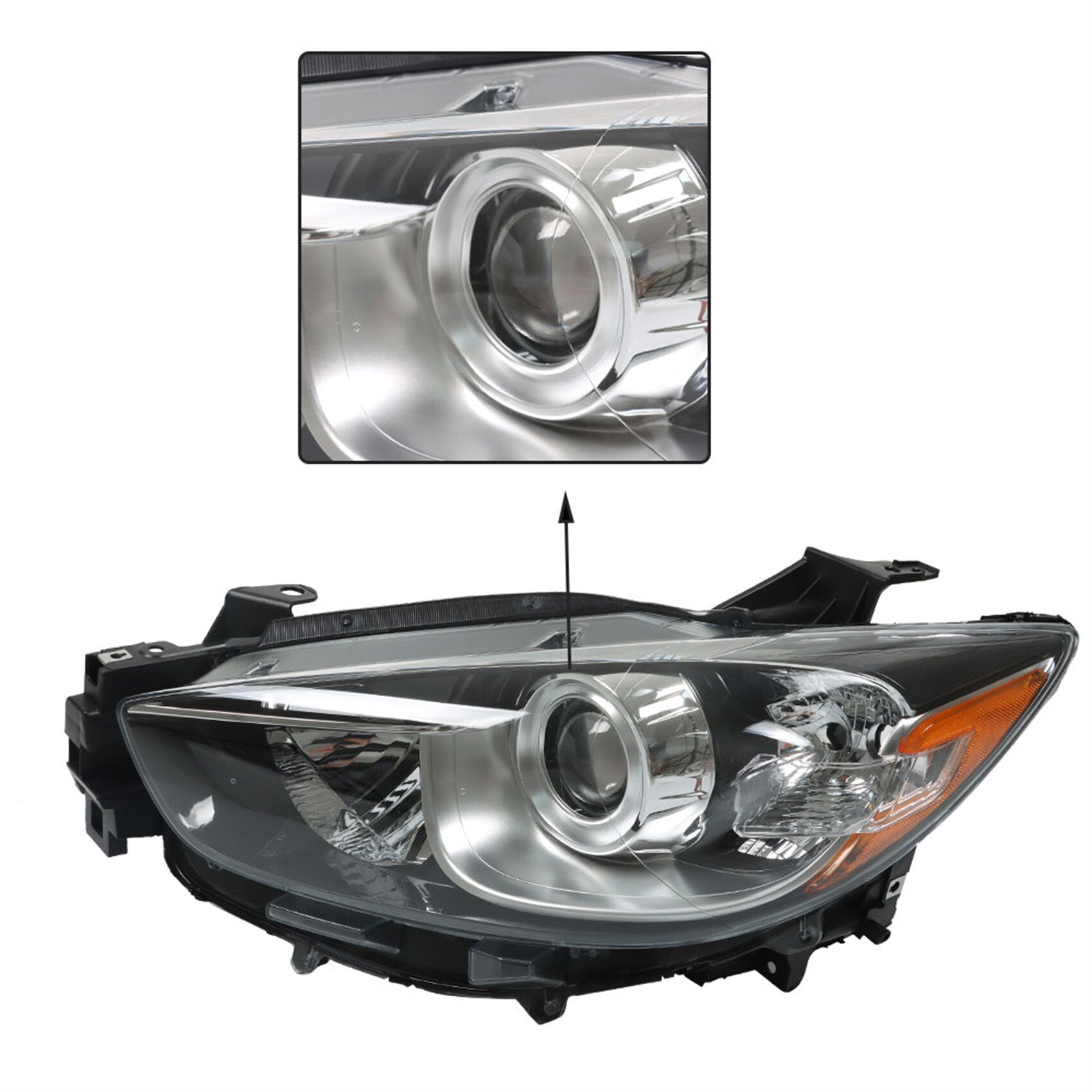 TOPPARTZ Headlight Assembly Replacement for Mazda CX-5 2013-2016 Factory Halogen Models Headlight Headlamp Set Driver Side