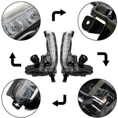 TOPPARTZ 1 Pair Fog Lights Replacement for Toyota Corolla 2017-2019 SE XSE Clear Lens LED Driving Fog Lights Lamps Driver and Passenger Side