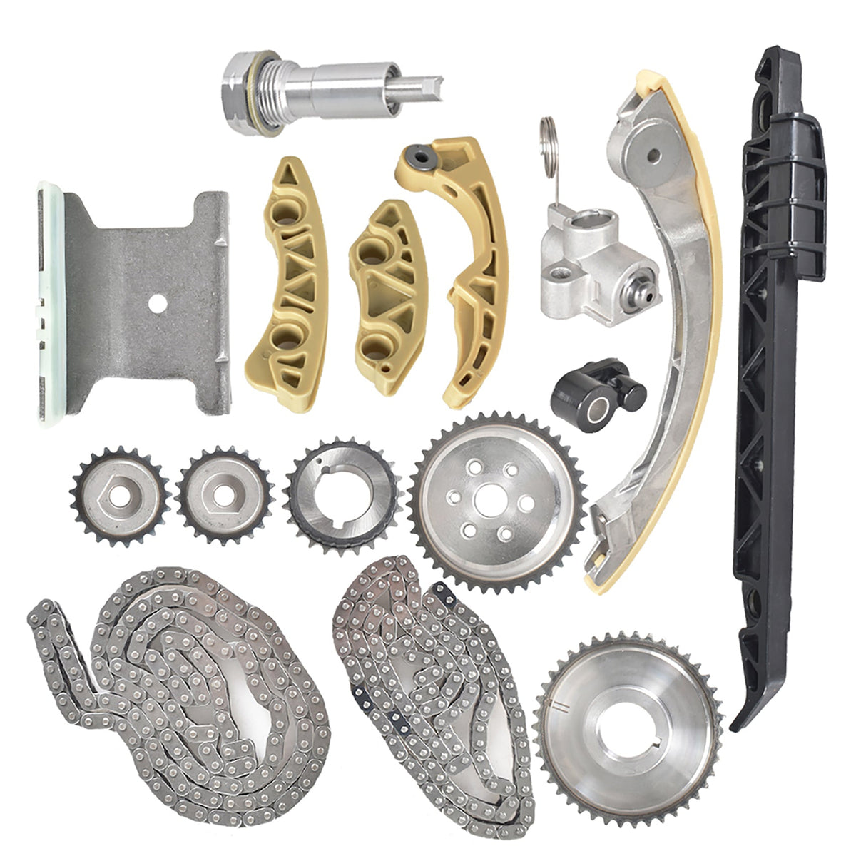 TOPPARTZ Timing Chain Kit 94201S 9-4201S 94201SX Replacement for Buick Chevy GMC Pontiac SAAB Saturn 2.0L 2.2L 2.4L 2003-2015