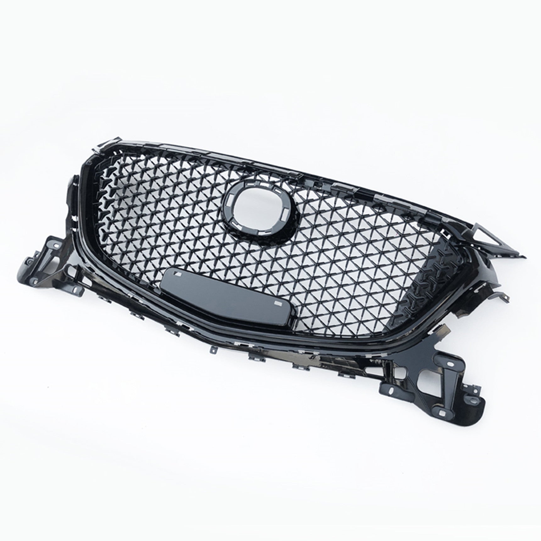 TOPPARTZ Front Bumper Upper Grille Honeycomb Grill For 2017 2018 Mazda 3 Axela W/o Sensor Hole