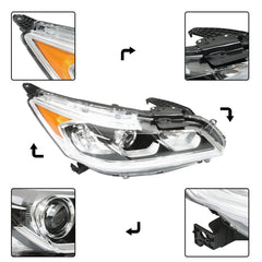 TOPPARTZ Headlight Assembly Replacement for Accord 2016-2017 Headlight with DRL Set Passenger Side