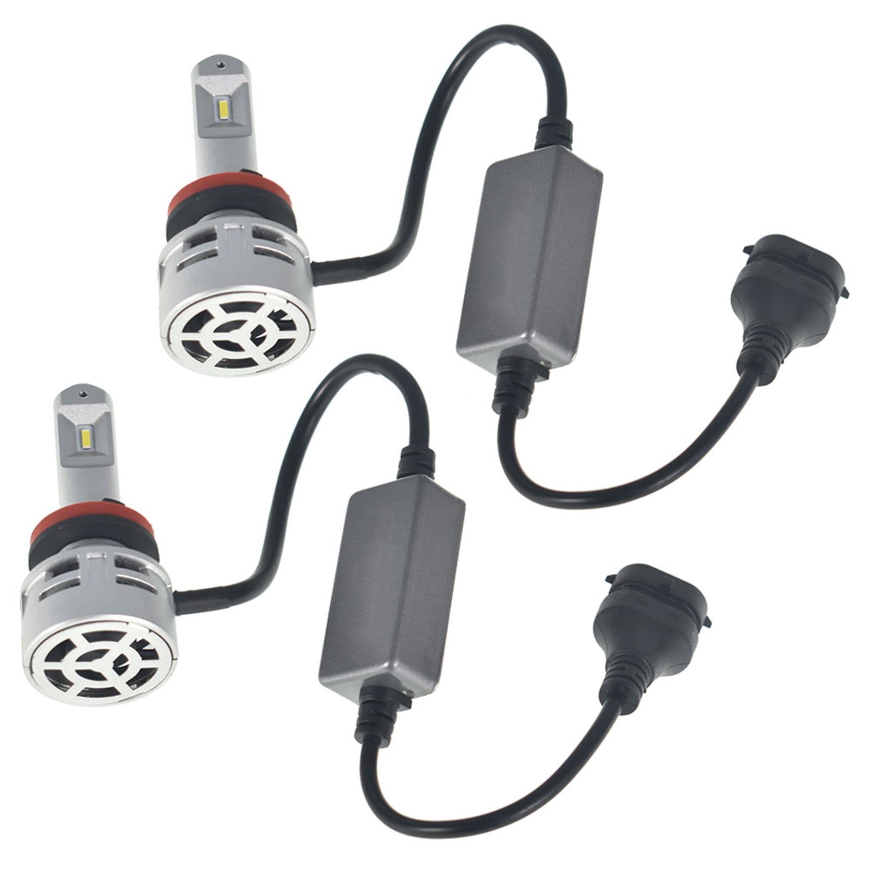 TOPPARTZ 2Pcs H11 H9 H8 LED Headlight Bulbs,60W 10000LM 6500K Cool White Super Bright Auto High Beam/Low Beam LED Headlight Conversion Kit