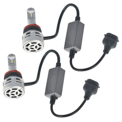 TOPPARTZ 2Pcs H11 H9 H8 LED Headlight Bulbs,60W 10000LM 6500K Cool White Super Bright Auto High Beam/Low Beam LED Headlight Conversion Kit