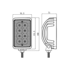 6'' 40W Agricultural Tractor LED Work Light EMC CISPR 25 CLASS 4