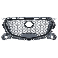 TOPPARTZ Front Bumper Upper Grille Honeycomb Grill For 2017 2018 Mazda 3 Axela W/o Sensor Hole