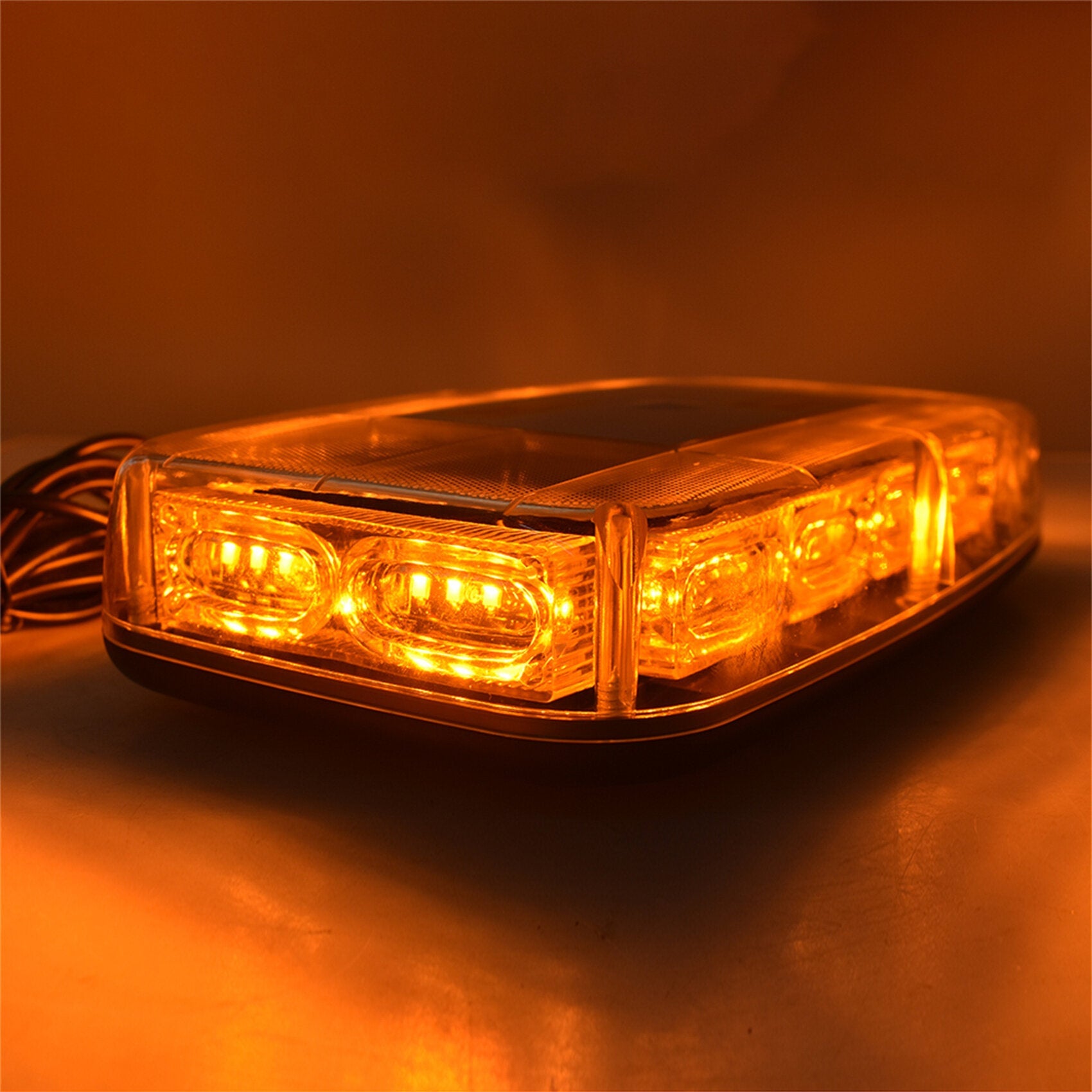 TOPPARTZ 2pcs Amber LED Strobe Light 48 LED Roof Top Strobe Lights, Roof Top Strobe Lights, Hazard Light Emergency Safety Lamps for Trucks, Construction Vehicles Safety Warning