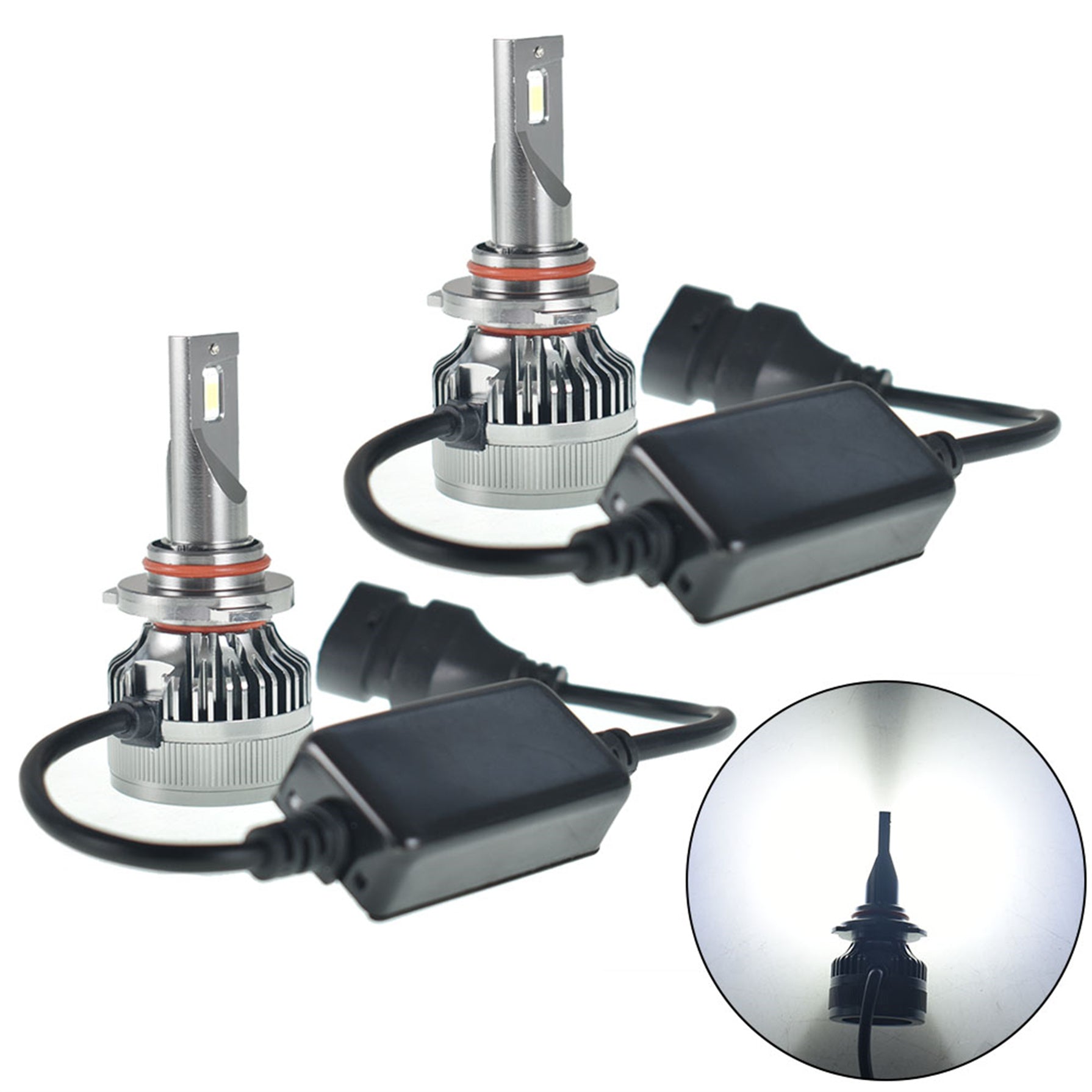 TOPPARTZ 9006/HB4 LED Headlight Bulbs,6500K Cool White 72W 10000 Lumens Super Bright Headlight Conversion Kit,Pack of 2