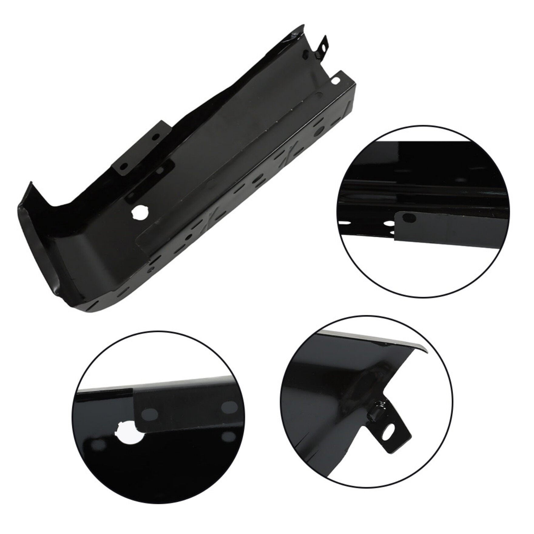 TOPPARTZ Primered Black Rear Left Bumper Face Bar with Parking Aid Sensor Holes Replacement for 2015-2020 F150 FO1102383