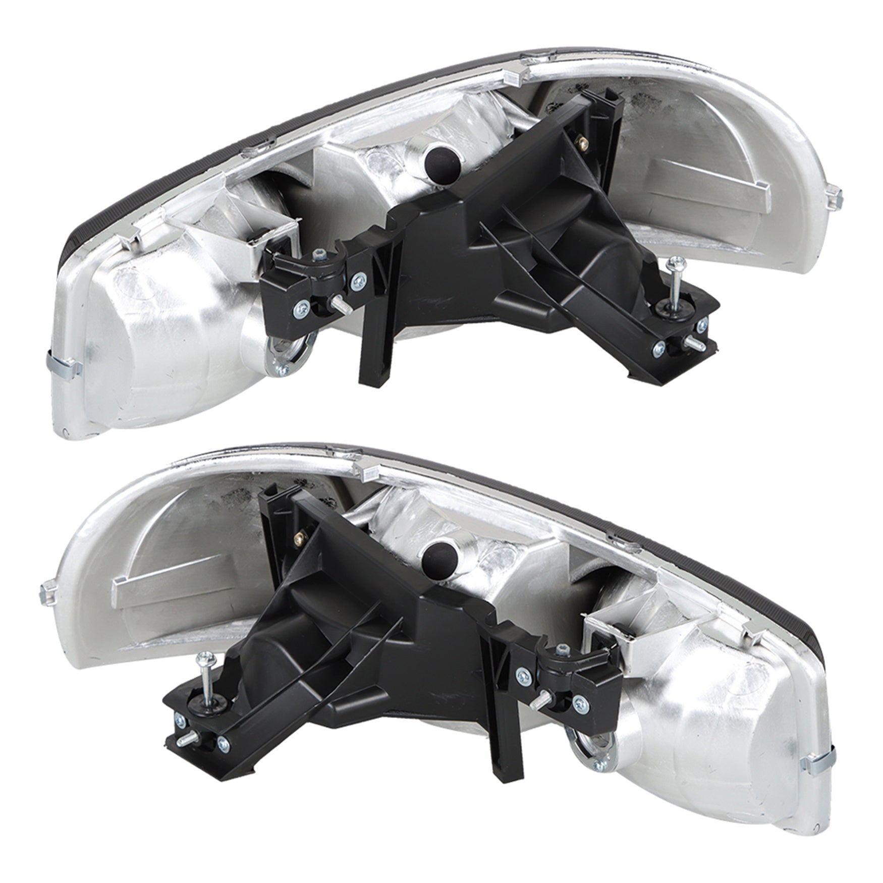 TOPPARTZ RH+LH Headlight&Bumper Lamp For 1999-07 GMC Sierra /Yukon Black Housing Left+Right Side (Passenger & Driver Side)
