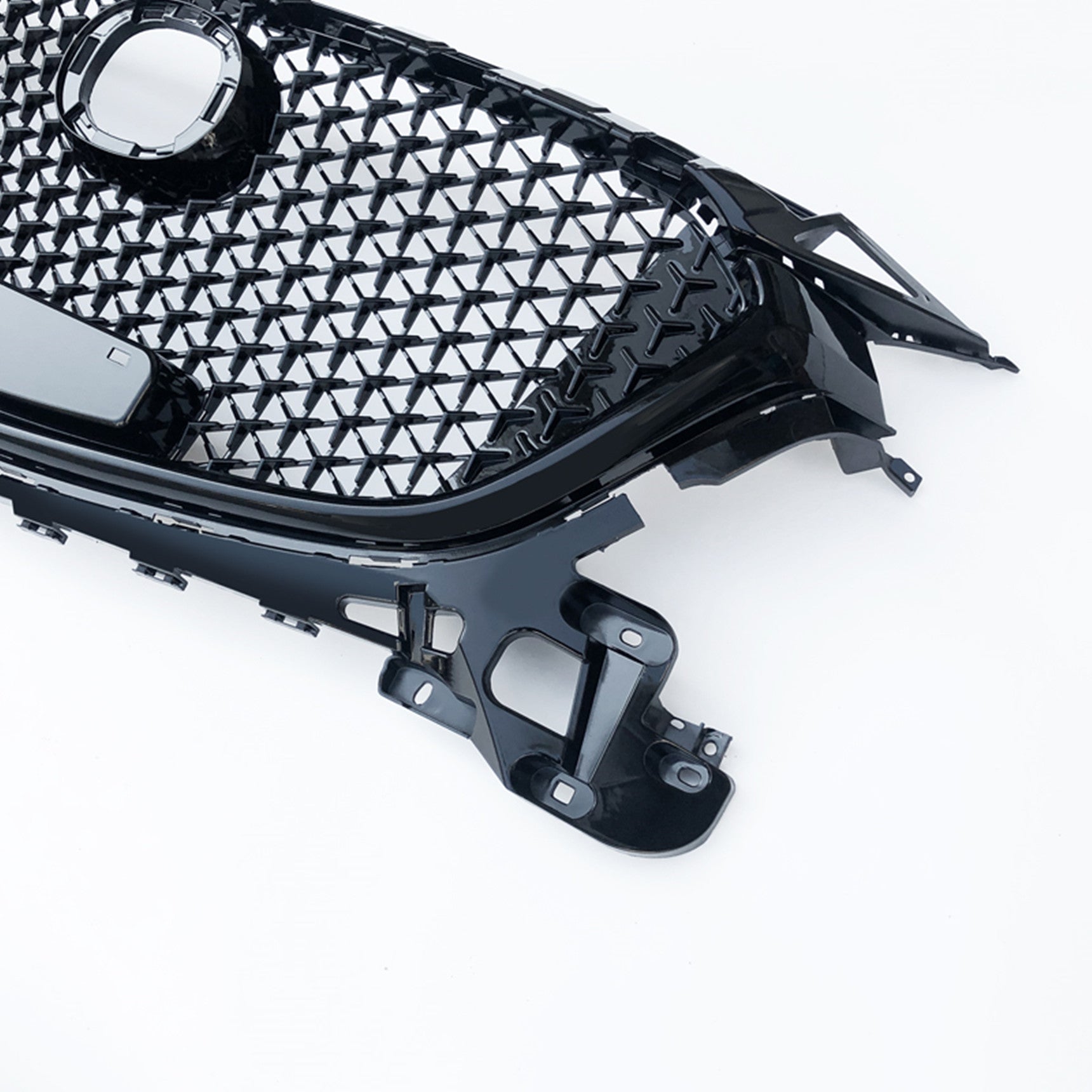 TOPPARTZ Front Bumper Upper Grille Honeycomb Grill For 2017 2018 Mazda 3 Axela W/o Sensor Hole