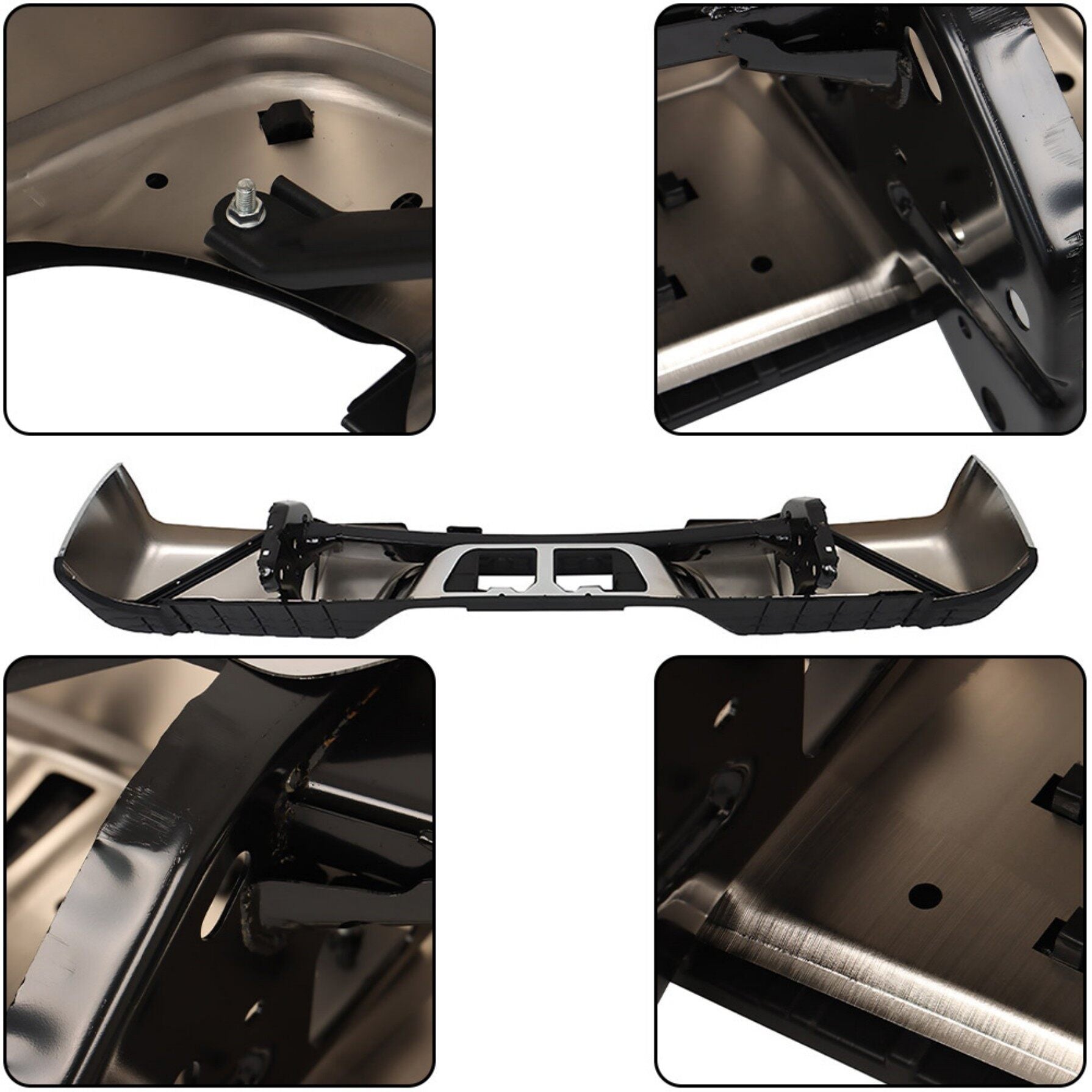 TOPPARTZ Chrome Rear Step Bumper Assembly Replacement for 2007-2013 Toyota Tundra without Parking Aid Sensor Holes TO1103117