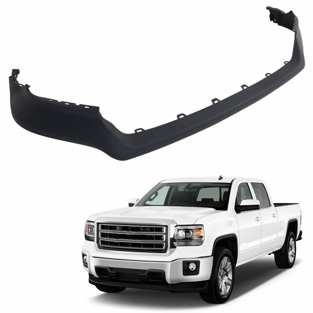 TOPPARTZ Primed Front Upper Bumper Cover Replacement for 2014 2015 Sierra 1500