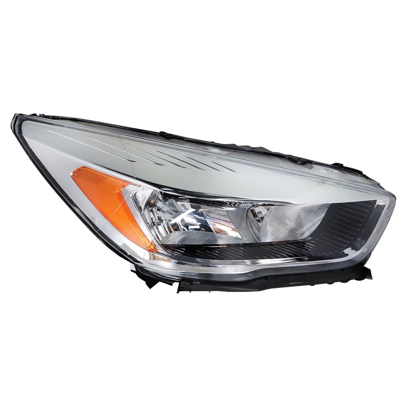 TOPPARTZ Headlight Assembly Replacement for 2017-2019 Ford Escape Halogen w/o LED Chrome Headlamp Right Passenger Side FO2503349