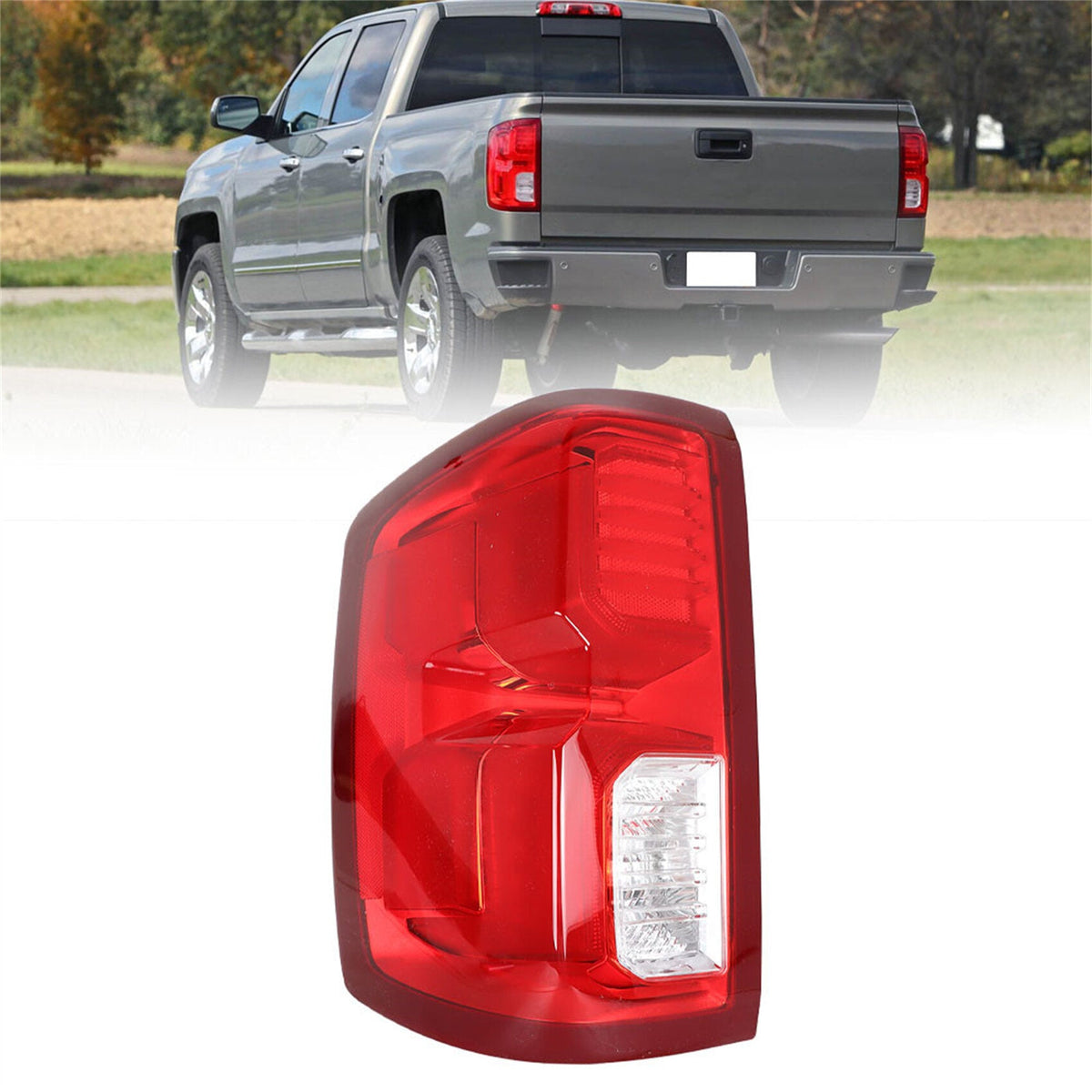 TOPPARTZ Driver Side LED Tail Light Replacement for 2016-2018 Chevy Silverado 1500 LTZ Rear Tail Light Brake Lamp Assembly LH Left Side 84288718 GM2800294