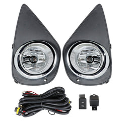 TOPPARTZ LH&RH Side Fog Lights Lamps Pair w/Switch+Wiring Kit For 2015 2016 Toyota Yaris