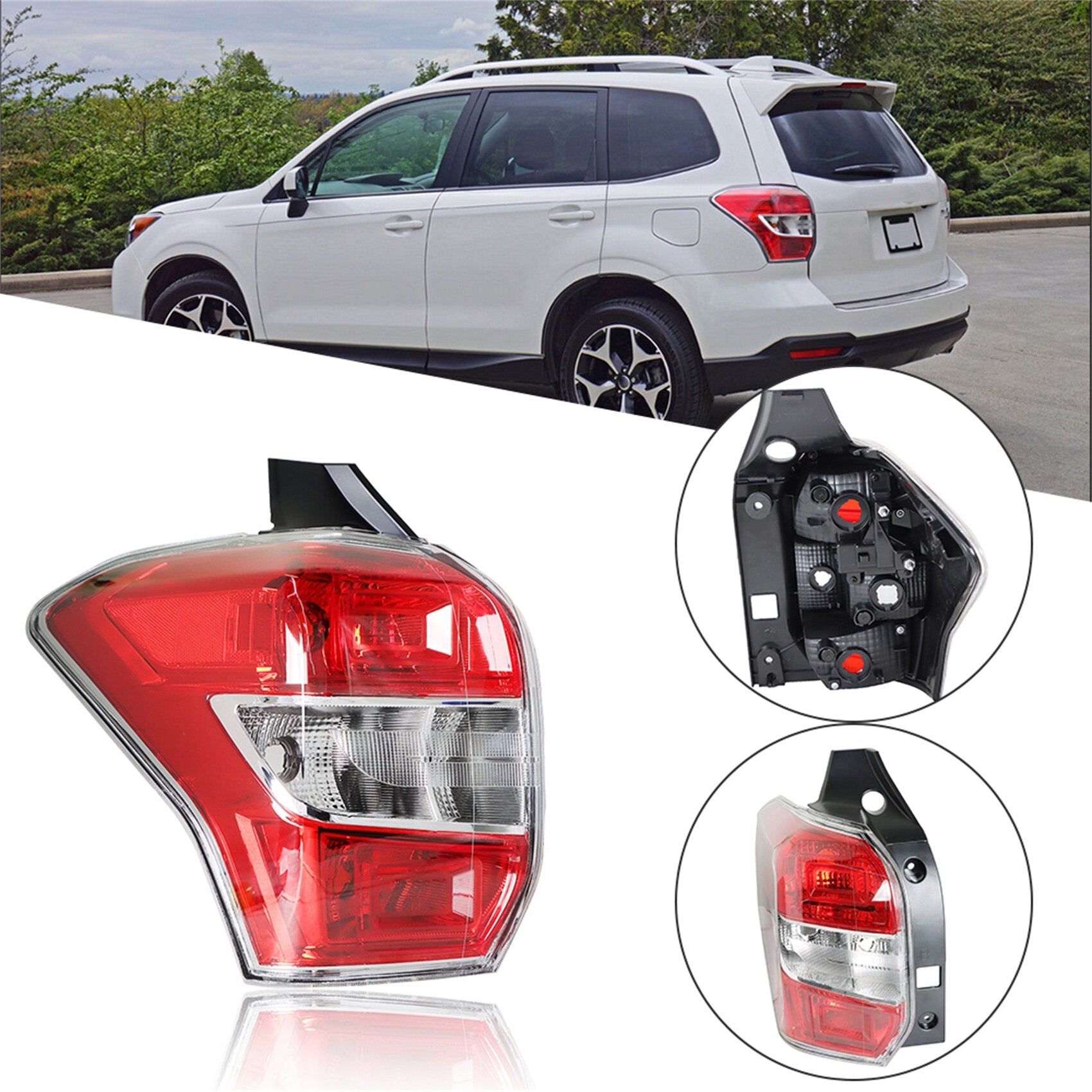 TOPPARTZ Driver Side Tail Light Replacement for 2014-2016 Subaru Forester Rear Tail Light Brake Lamp Assembly LH Left Side 84912SG051 SU2818105