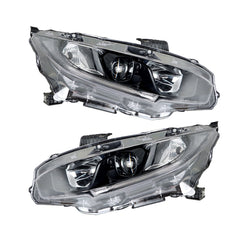 TOPPARTZ Headlight Assembly Replacement for Honda Civic 2016-2021 Headlights Set Driver ＆ Passenger Side