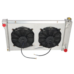 TOPPARTZ 3 Row Radiator with Shroud Fan Replacement for 1967-1972 Chevy GMC C/K 10 20 30 Series Pickup Truck