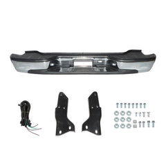 TOPPARTZ Chrome Steel Rear Step Bumper Assembly Replacement for 2000-2006 Chevy Tahoe Suburban Yukon XL GM1196101 GM1197101