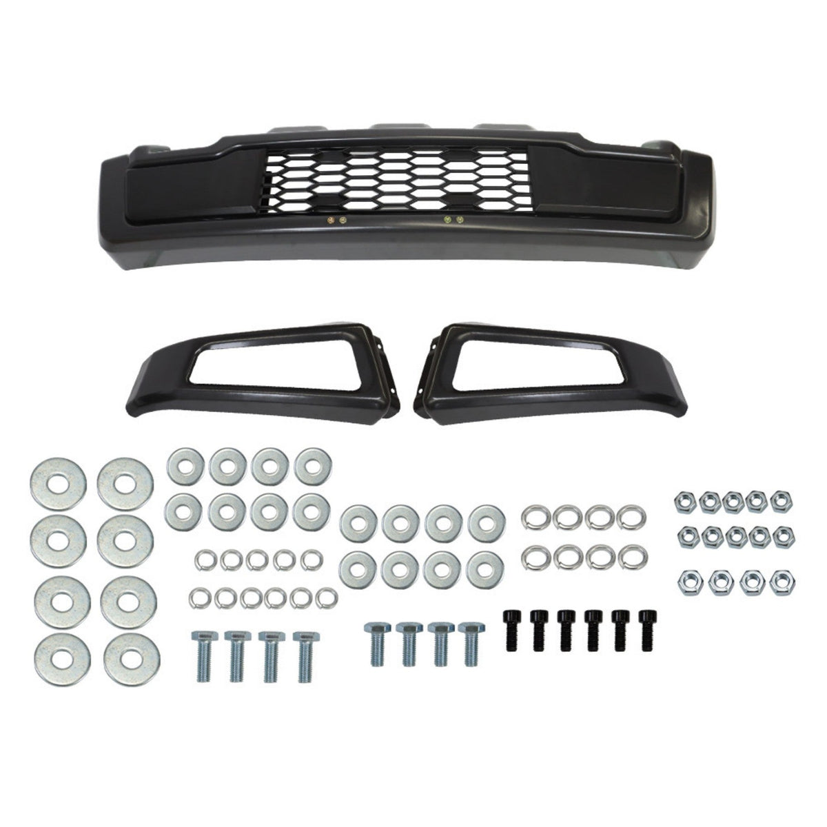 TOPPARTZ Painted Grey Steel Front Bumper Replacement for 2009-2014 F150 Conversion Raptor Style