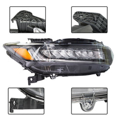 TOPPARTZ Headlight Assembly Replacement for Honda Accord 2018-2021 Full LED Headlight Headlamp RH Set Passenger Side