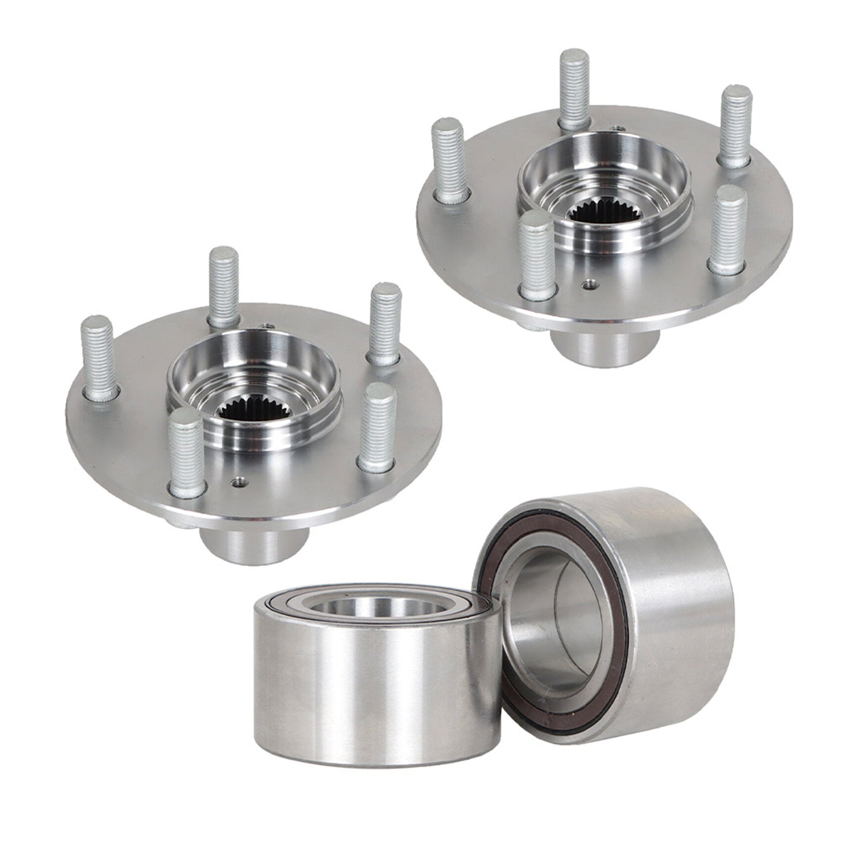 TOPPARTZ 2Pcs Front Wheel Hub Bearing Kits Replacement for 2012-2015 Honda Civic DX EX GX LX