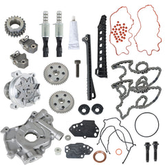 TOPPARTZ Timing Chain Kit Oil +Water Pump Phasers VVT Valves For 5.4L Ford Lincoln Triton