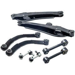 TOPPARTZ 8PC Upper Lower Control Lateral Toe Arms Sway Bar Links Rear Suspension Kit