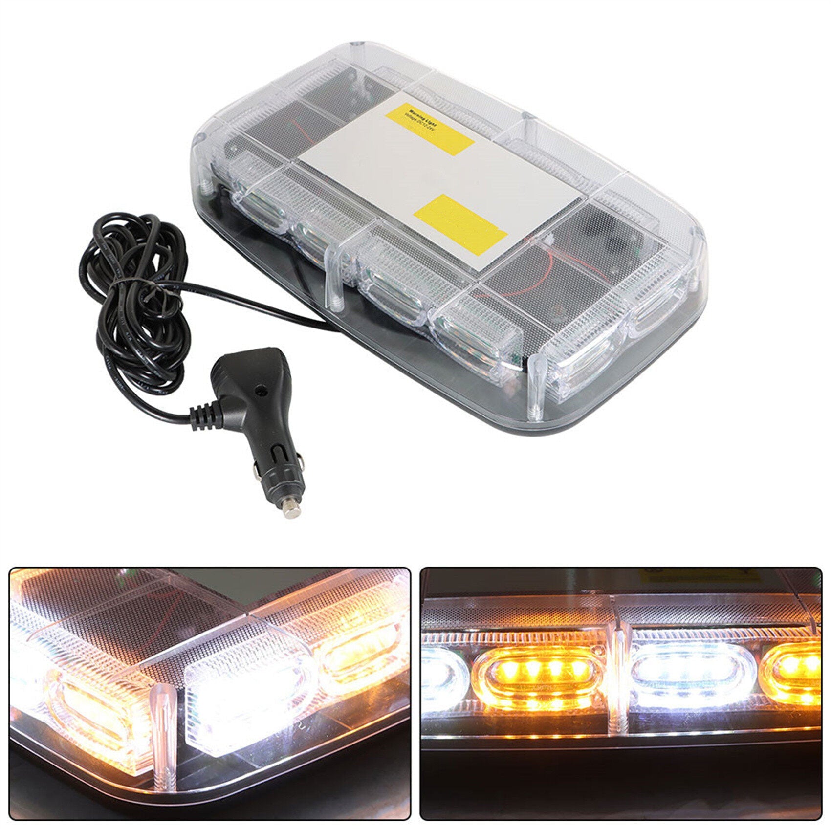TOPPARTZ Emergency Safety Warning Light 48LED Strobe Flashing Light For Truck Top