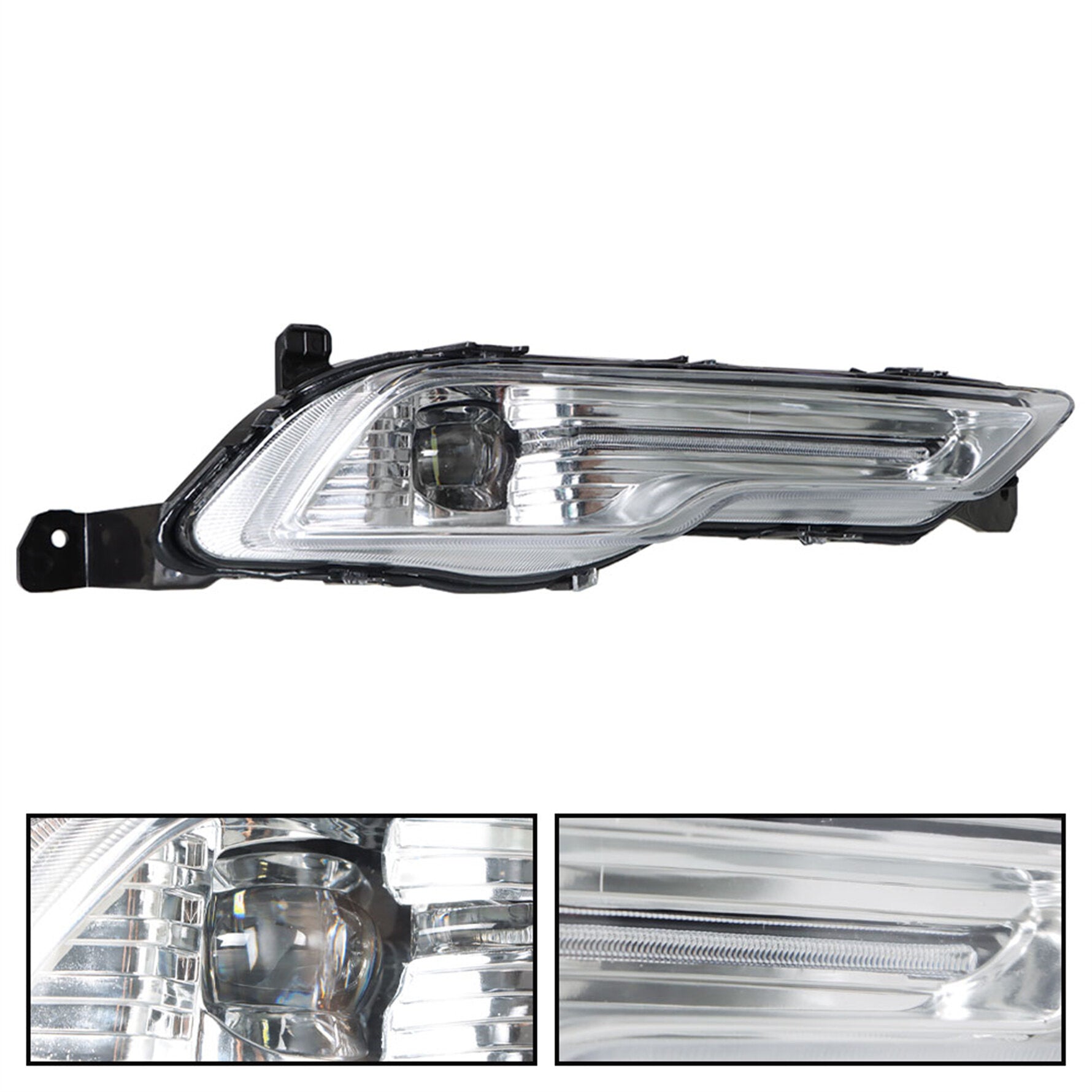 TOPPARTZ Fog Lights Assembly Replacement for 2017 2018 Ford Explorer Fusion Clear Lens Left+Right Side (Passenger & Driver Side)