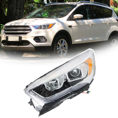 TOPPARTZ HID Headlights Assembly Replacement for 2017 2018 2019 Ford Escape Projector Headlamp Driver Side